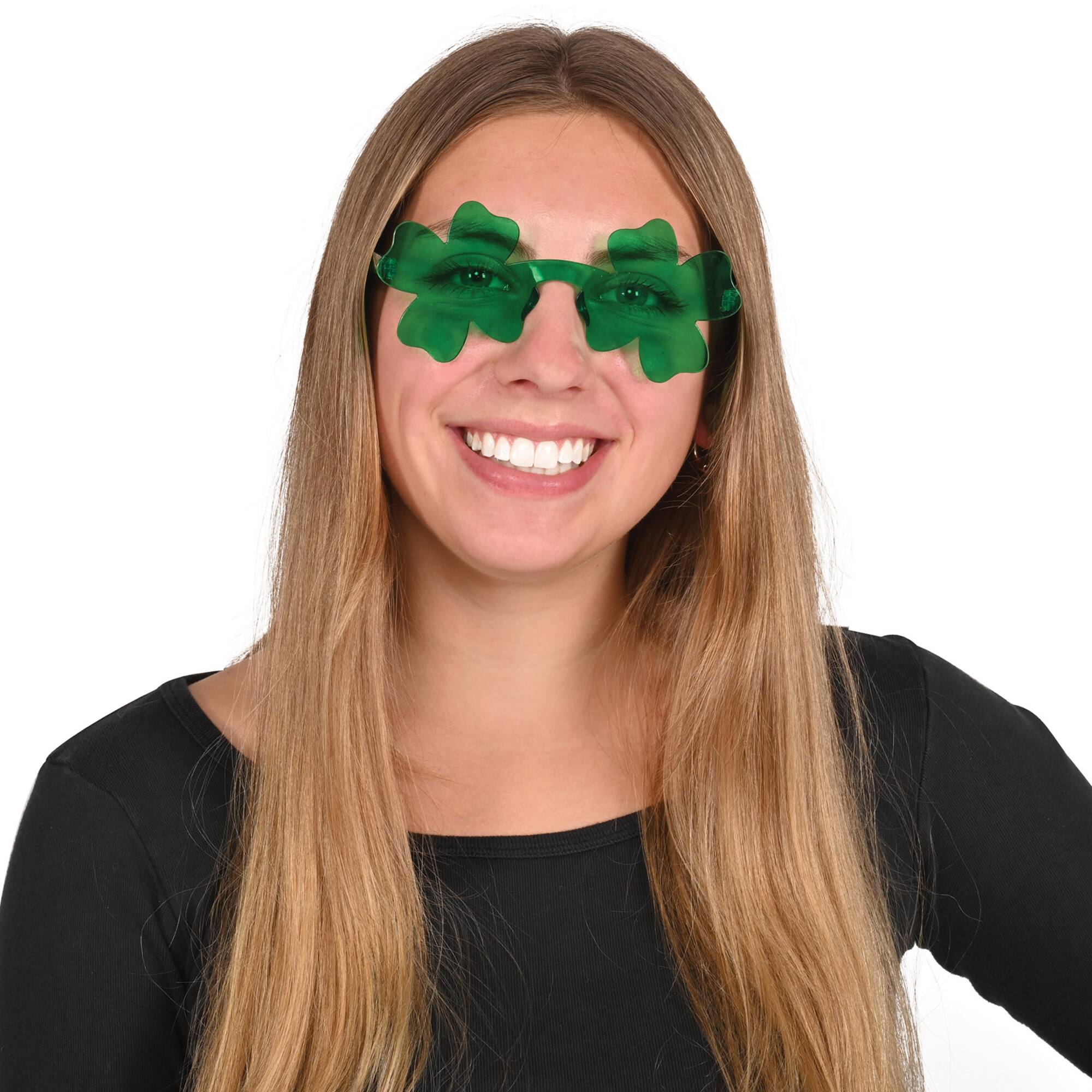 Beistle Green Shamrock Glasses, 2ct.